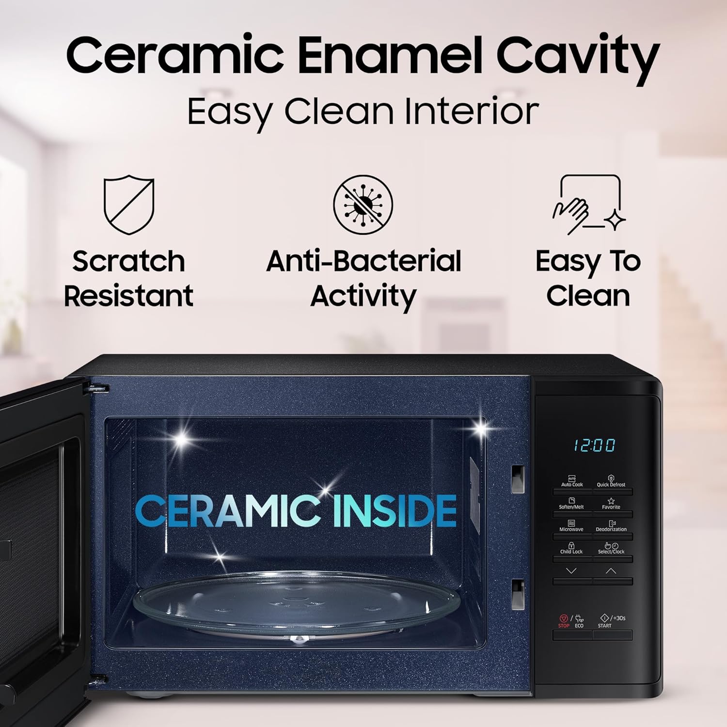 Samsung 23 L Quick Defrost Solo Microwave Oven MS23A3513AK